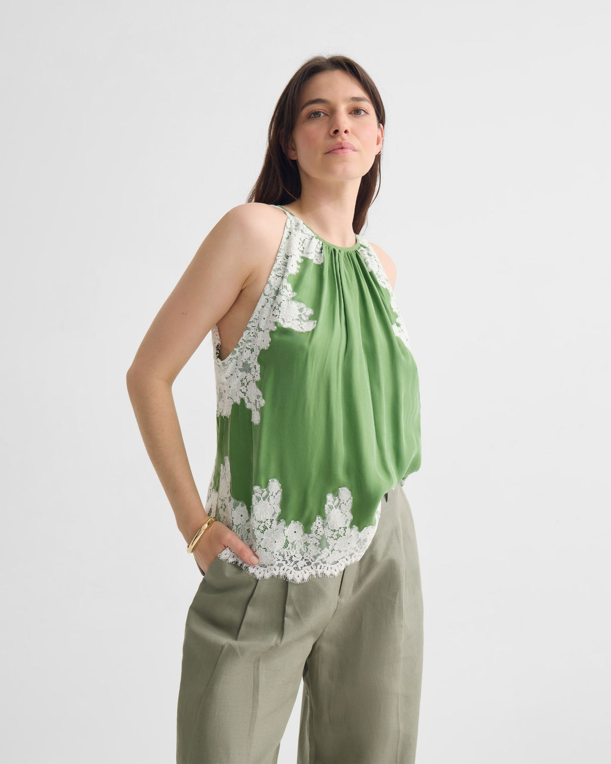 Phoebe Lace Trim Top WOMENS TOPS