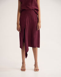 Ronja Cupro Draped Skirt WOMENS SKIRTS