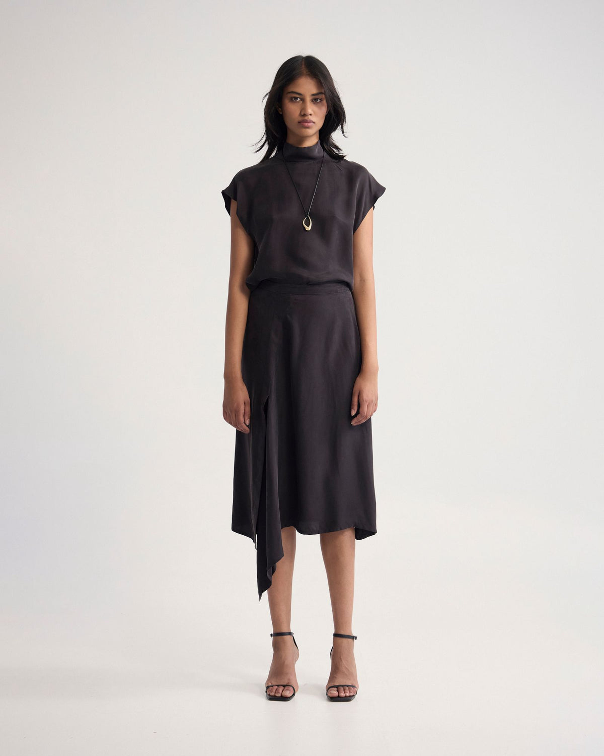 Ronja Cupro Draped Skirt WOMENS SKIRTS