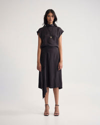 Ronja Cupro Draped Skirt WOMENS SKIRTS