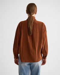Jenna Rayon Blend Scarf Neck Top WOMENS TOPS