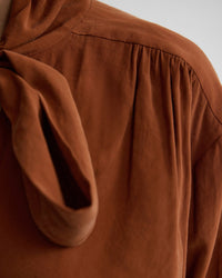 Jenna Rayon Blend Scarf Neck Top WOMENS TOPS