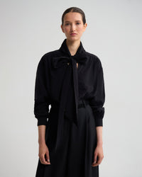 Jenna Rayon Blend Scarf Neck Top WOMENS TOPS