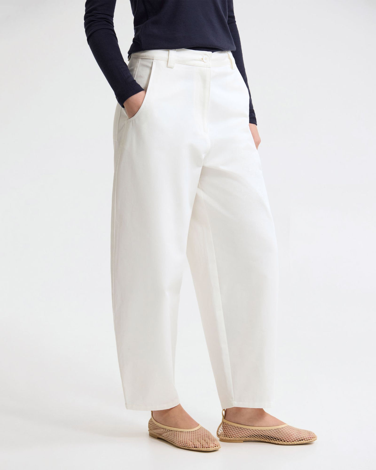 Etta Barrel Leg Cotton Pant WOMENS PANTS