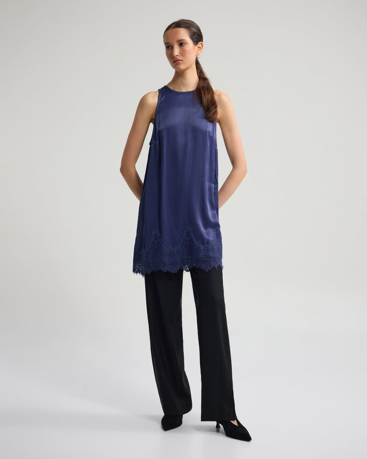 Amber Satin And Lace Dress WOMENS PANTS
