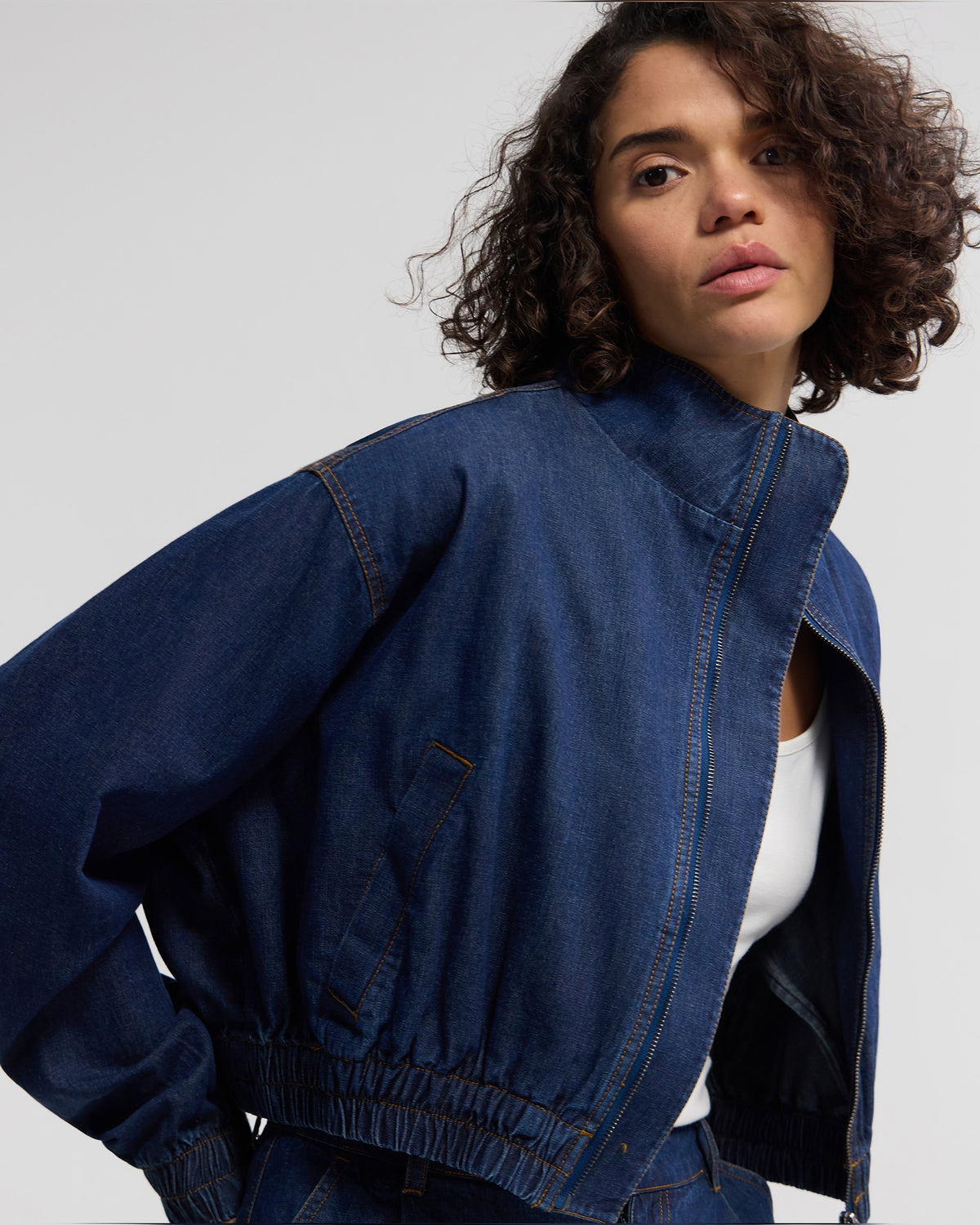 Nikita Denim Bomber Jacket WOMENS SUITS JKTS COATS
