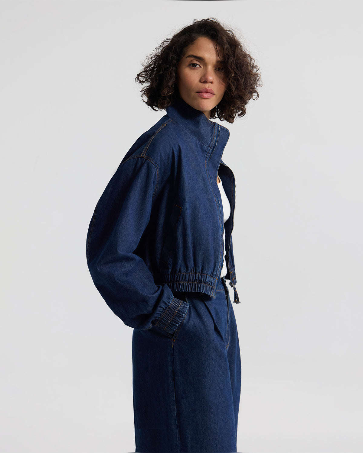 Nikita Denim Bomber Jacket WOMENS SUITS JKTS COATS