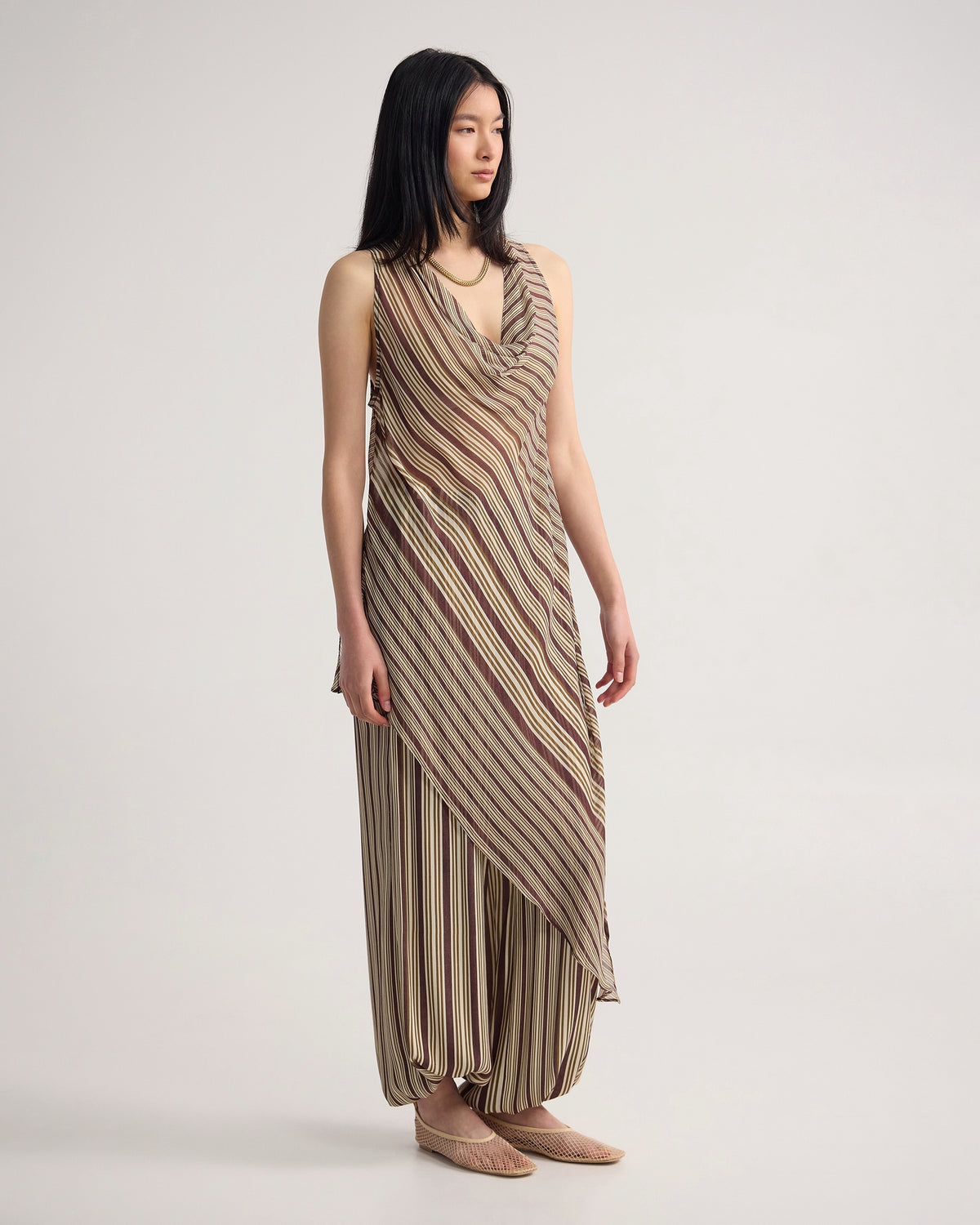 Jasmine Stripe Asymetric Top WOMENS TOPS