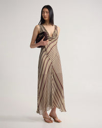 Julia Striped Georgette Dress WOMENS DRESSES