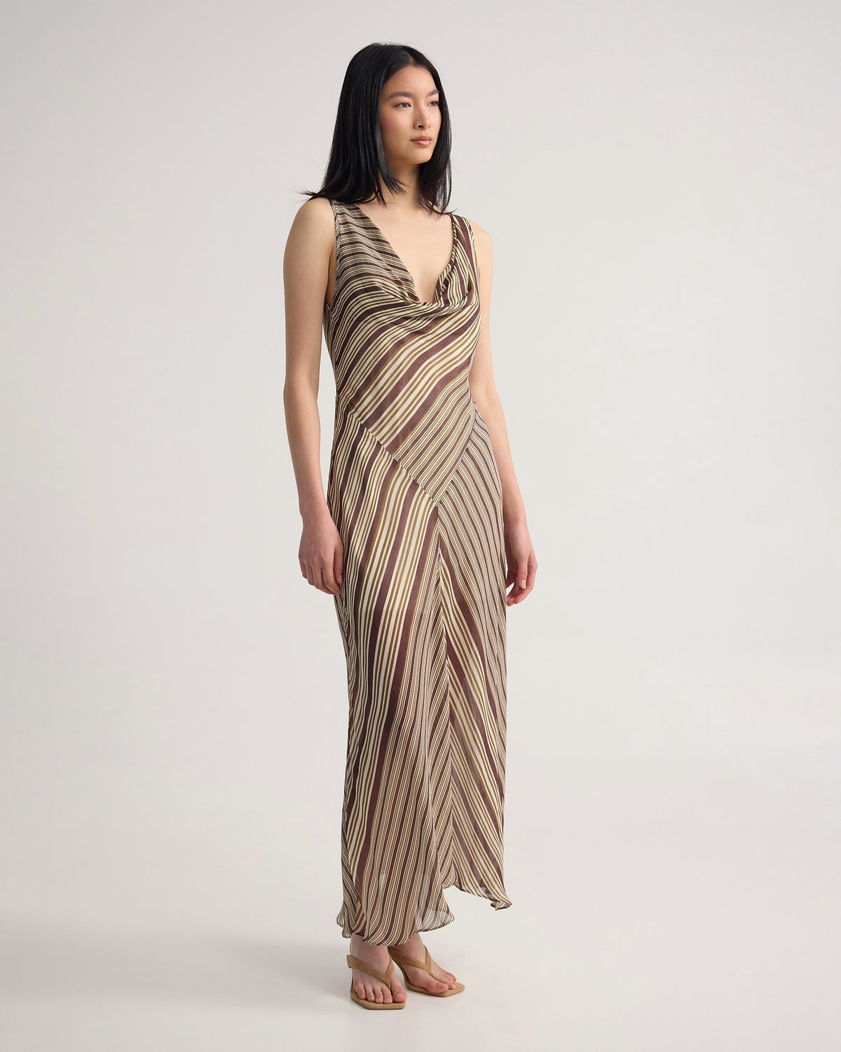 Julia Striped Georgette Dress WOMENS DRESSES