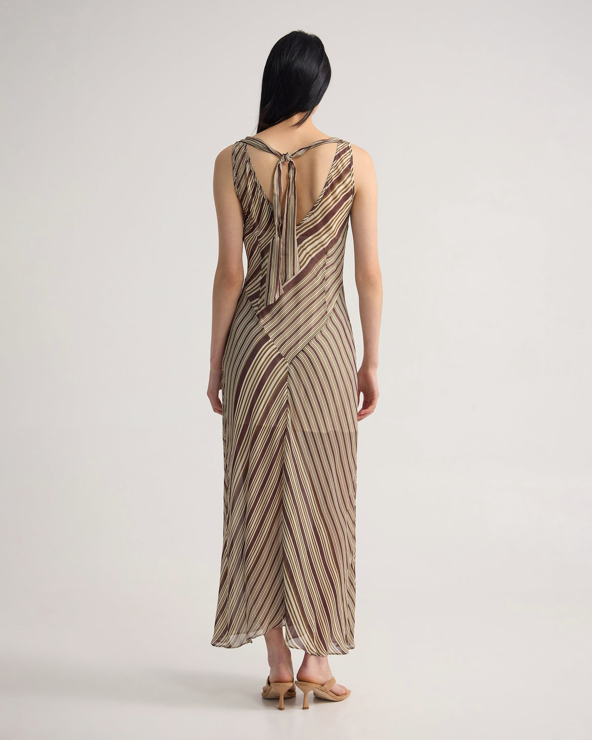 Julia Striped Georgette Dress WOMENS DRESSES