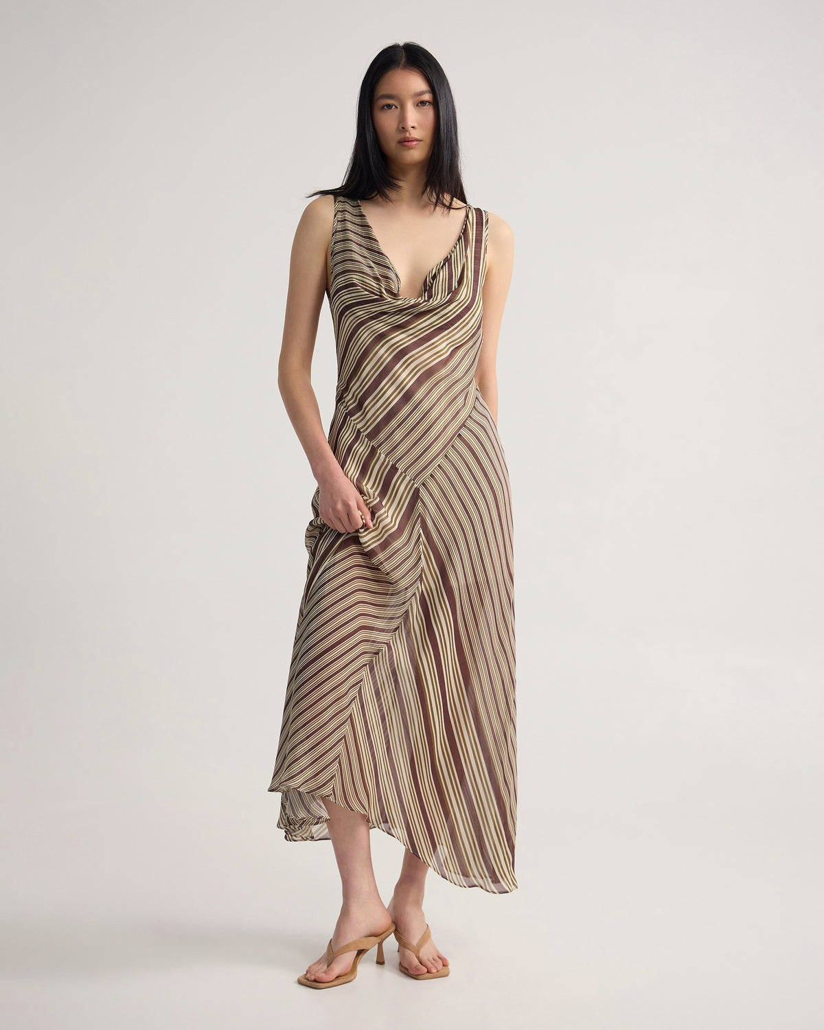 Julia Striped Georgette Dress WOMENS DRESSES