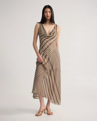 Julia Striped Georgette Dress WOMENS DRESSES