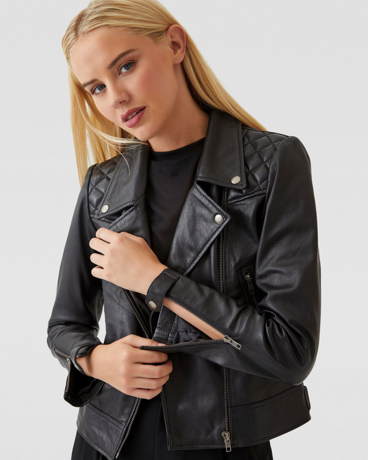 Emma Biker Leather Jacket – Oxford Shop - Main Image