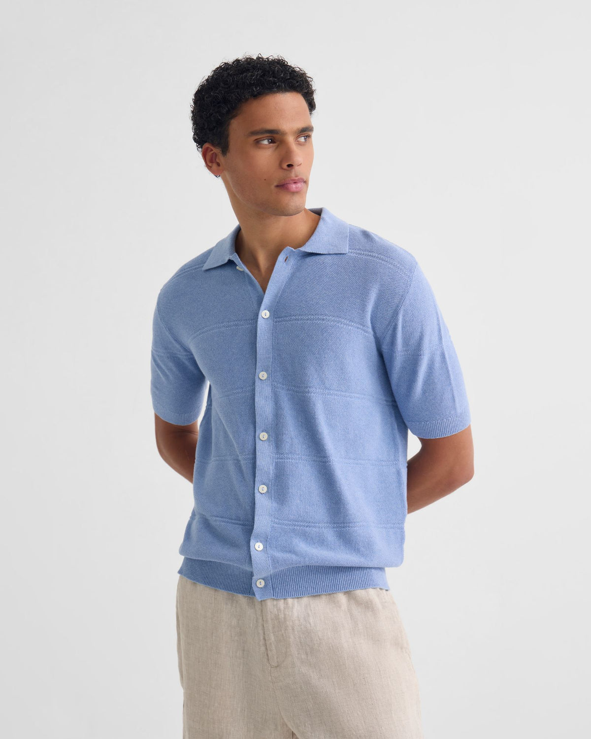 Jack Knitted Button Up Shirt MENS KNITWEAR