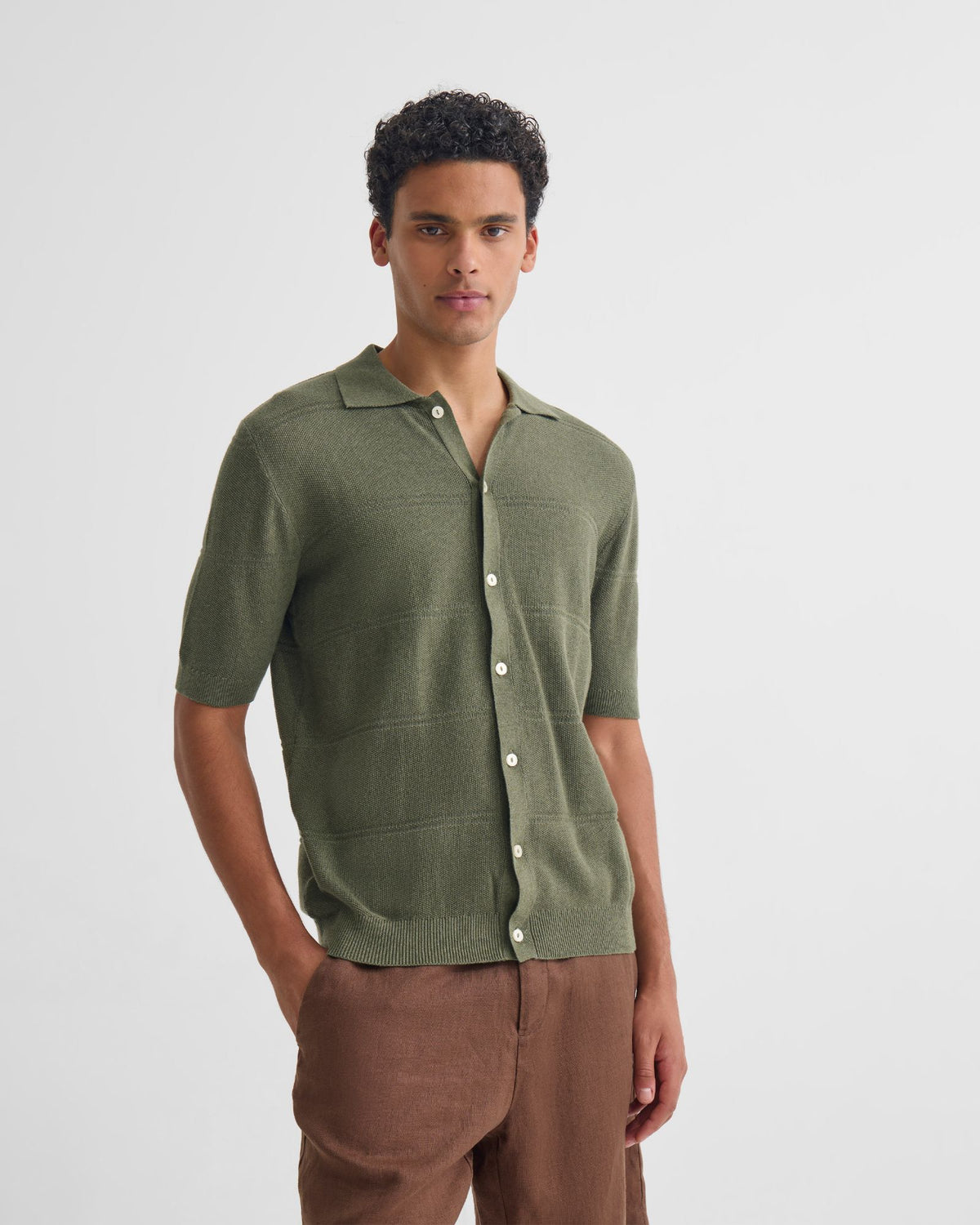 Jack Knitted Button Up Shirt MENS KNITWEAR