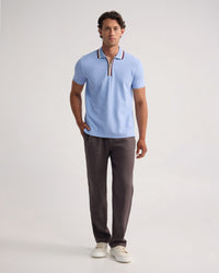 Orwell Zip Neck Polo MENS KNITS