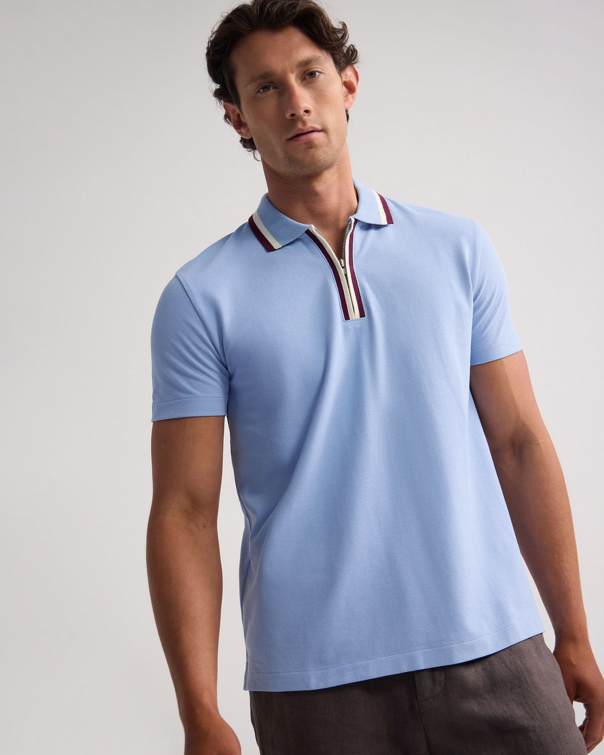 Orwell Zip Neck Polo MENS KNITS