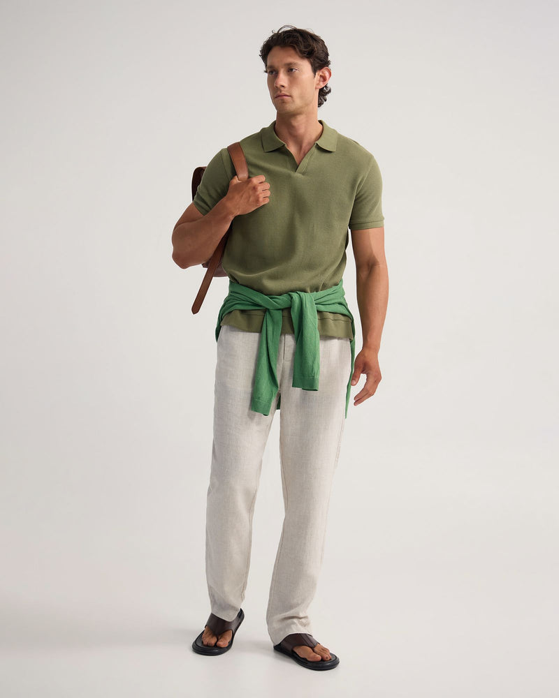 Beau Waffle Polo MENS KNITS