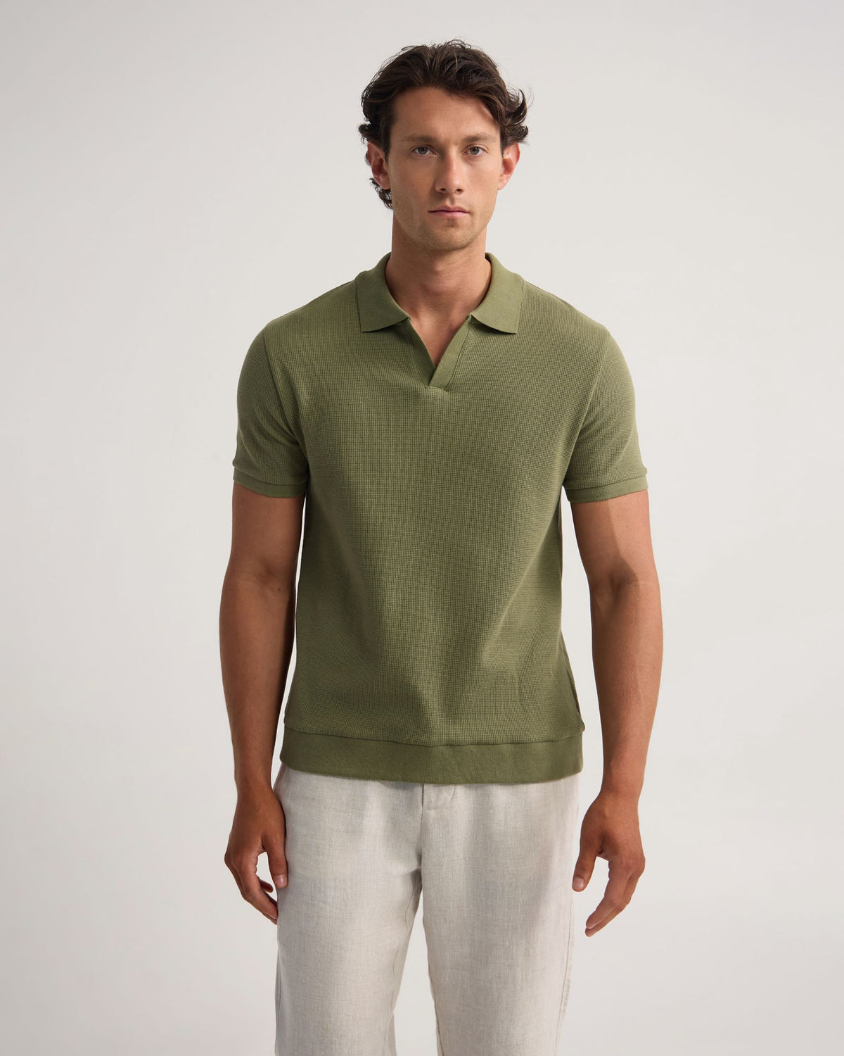 Beau Waffle Polo MENS KNITS