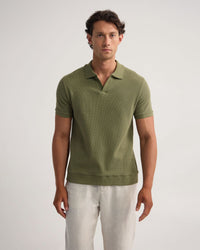 Beau Waffle Polo MENS KNITS