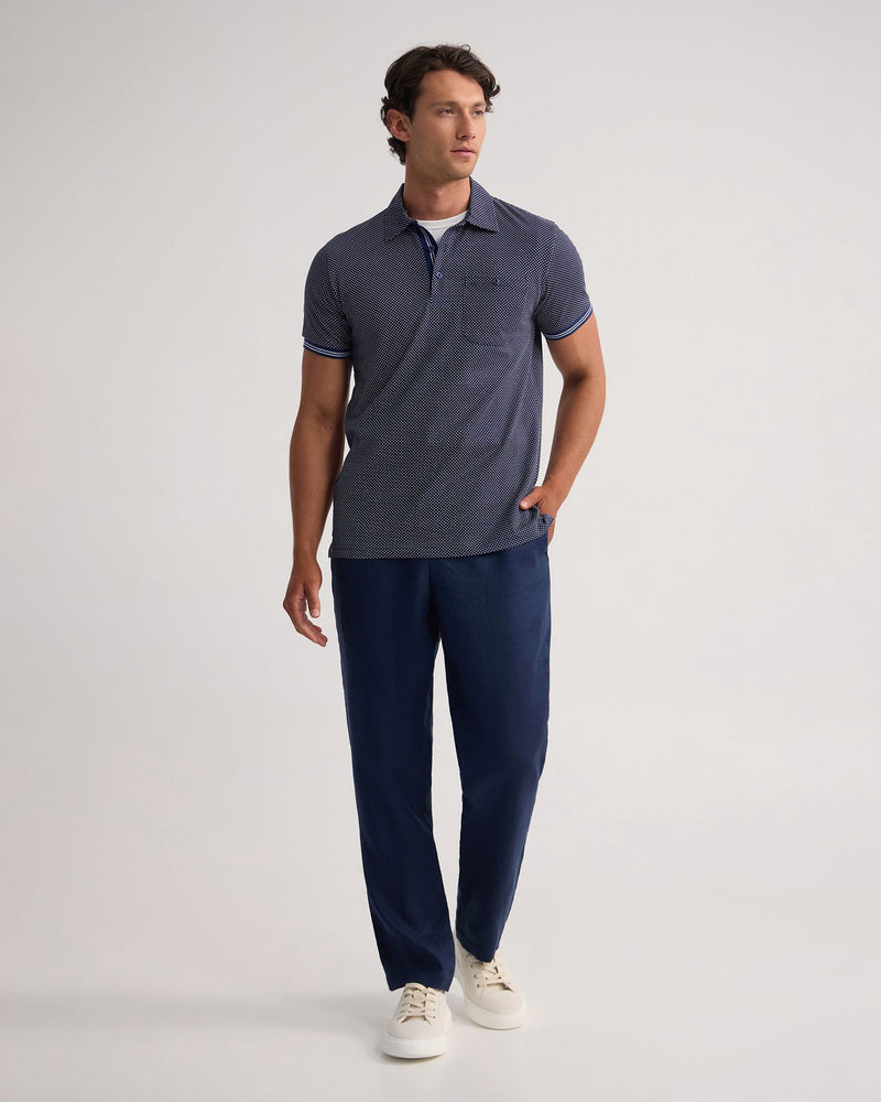Milo Print Jersey Polo With Pocket MENS KNITS