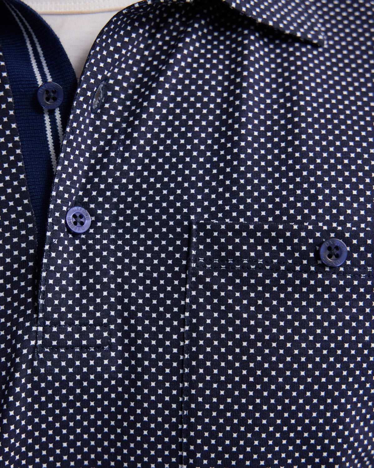 Milo Print Jersey Polo With Pocket MENS KNITS