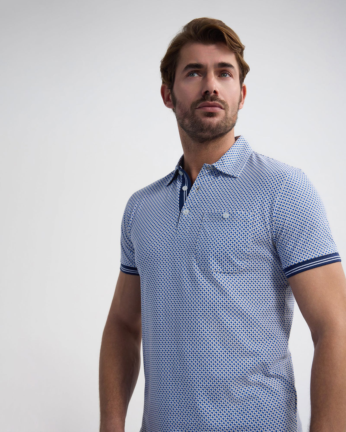 Milo Print Jersey Polo With Pocket
