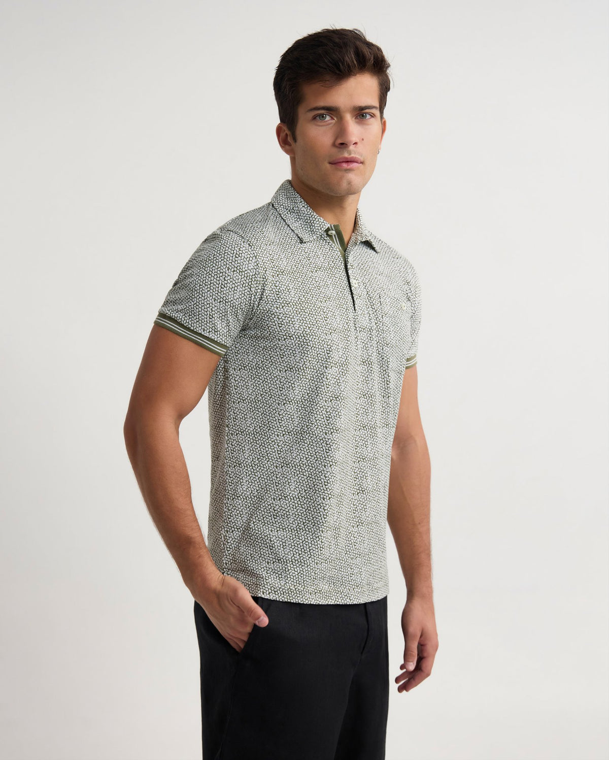 Milo Print Jersey Polo With Pocket