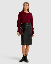 BECCY FULL SLEEVE KNIT TOP WOMENS KNITWEAR