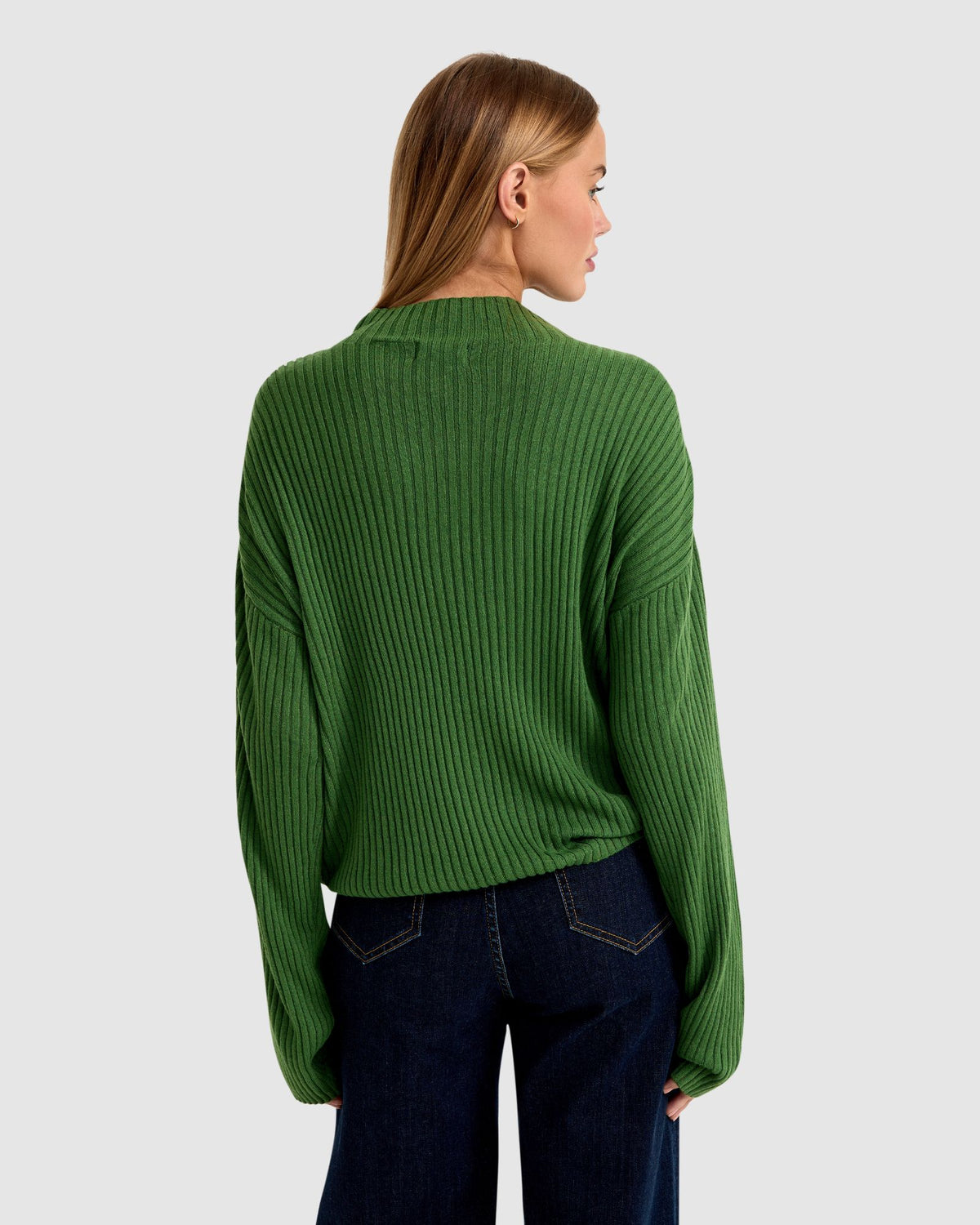SIERRA KNIT TOP WITH CONTRAST STITCH WOMENS KNITWEAR