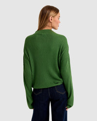 SIERRA KNIT TOP WITH CONTRAST STITCH WOMENS KNITWEAR