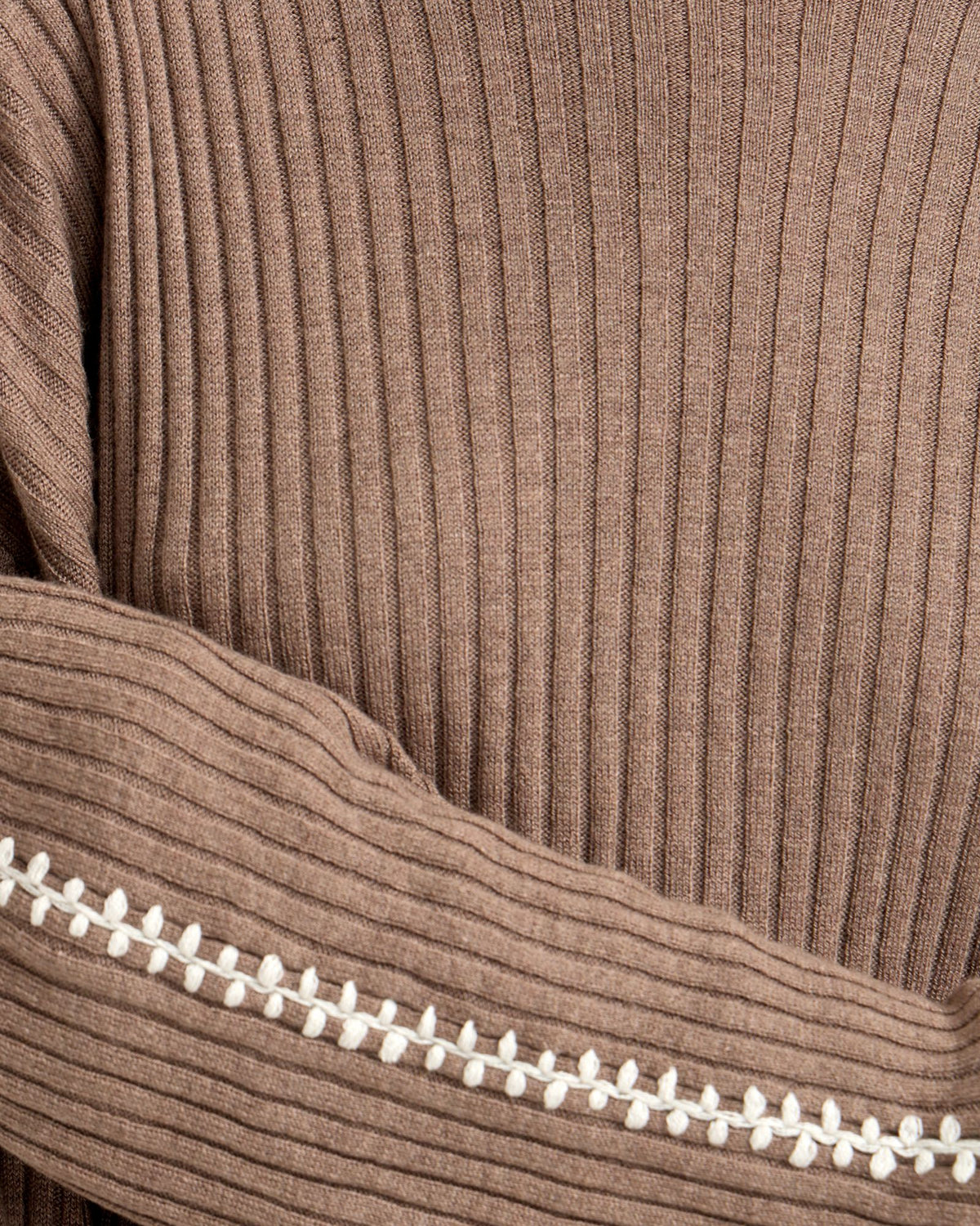 SIERRA KNIT TOP WITH CONTRAST STITCH WOMENS KNITWEAR