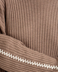 SIERRA KNIT TOP WITH CONTRAST STITCH WOMENS KNITWEAR