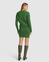 REBA CABLE MINI DRESS WOMENS DRESSES