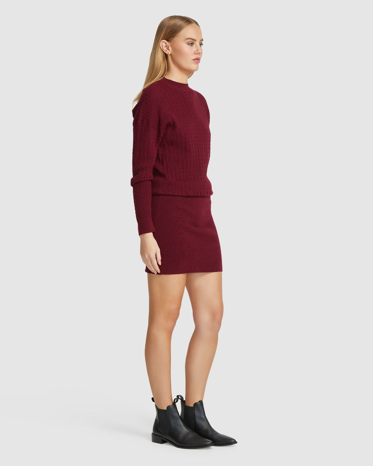 REBA CABLE MINI DRESS WOMENS DRESSES