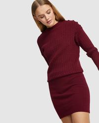 REBA CABLE MINI DRESS WOMENS DRESSES