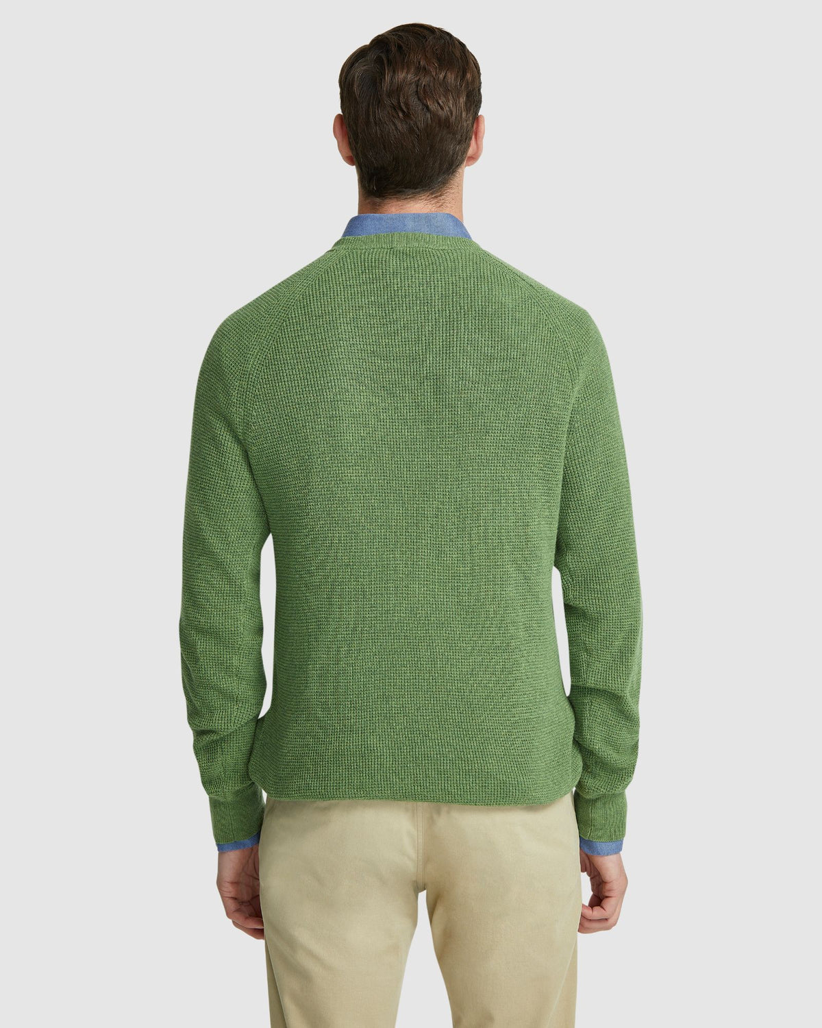 BILLY WAFFLE COTTON CASHMERE KNIT MENS KNITWEAR