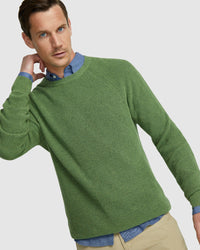 BILLY WAFFLE COTTON CASHMERE KNIT MENS KNITWEAR
