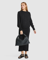 KOURTNEY YAK BLEND SOFT KNIT TOP WOMENS KNITWEAR