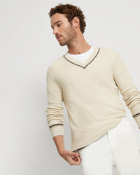 BRUNO CASHMERE BLEND V-NECK TOP - AVAILABLE ~ 1-2 weeks MENS KNITWEAR