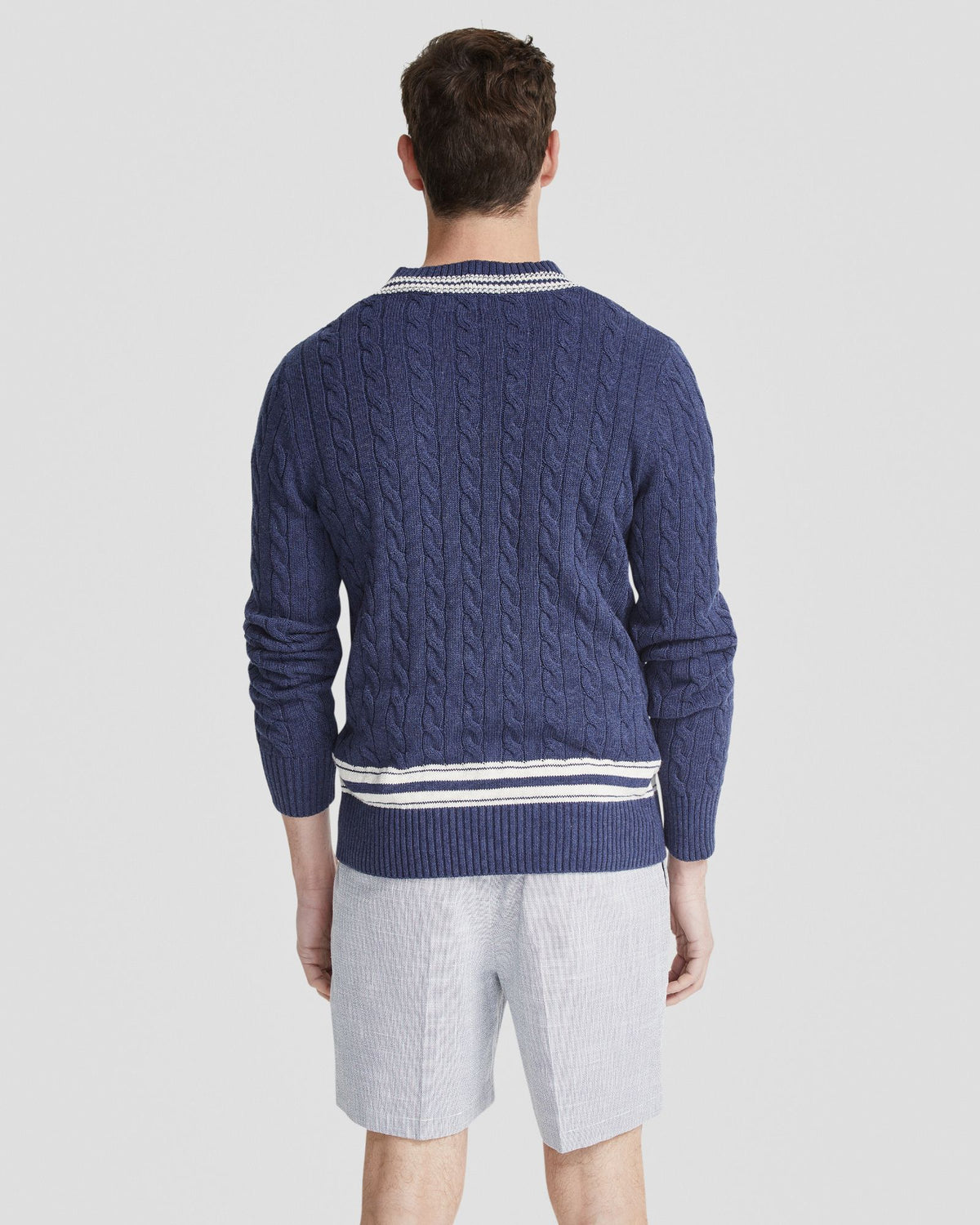 RICHIE CRICKET CABLE KNIT TOP MENS KNITWEAR