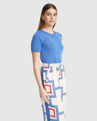 GRACE CASHMERE BLEND KNITTED TOP WOMENS KNITWEAR