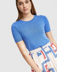 GRACE CASHMERE BLEND KNITTED TOP WOMENS KNITWEAR