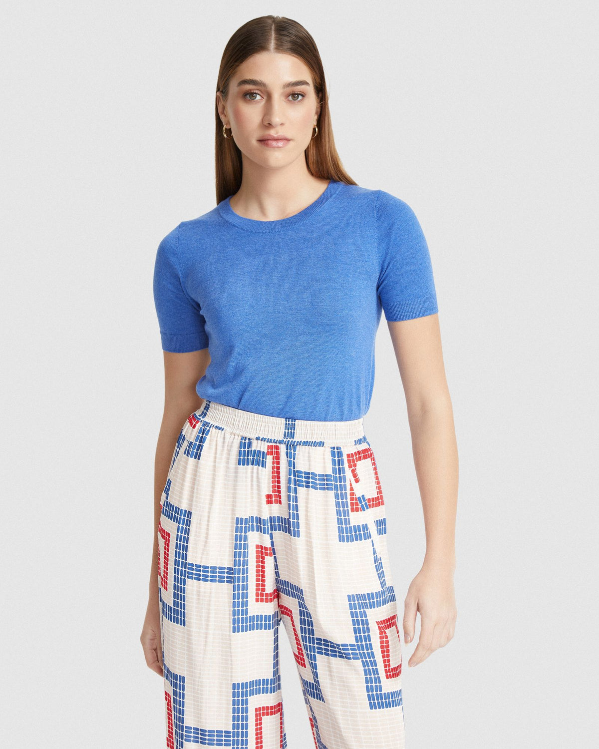 GRACE CASHMERE BLEND KNITTED TOP WOMENS KNITWEAR