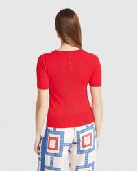 GRACE CASHMERE BLEND KNITTED TOP WOMENS KNITWEAR