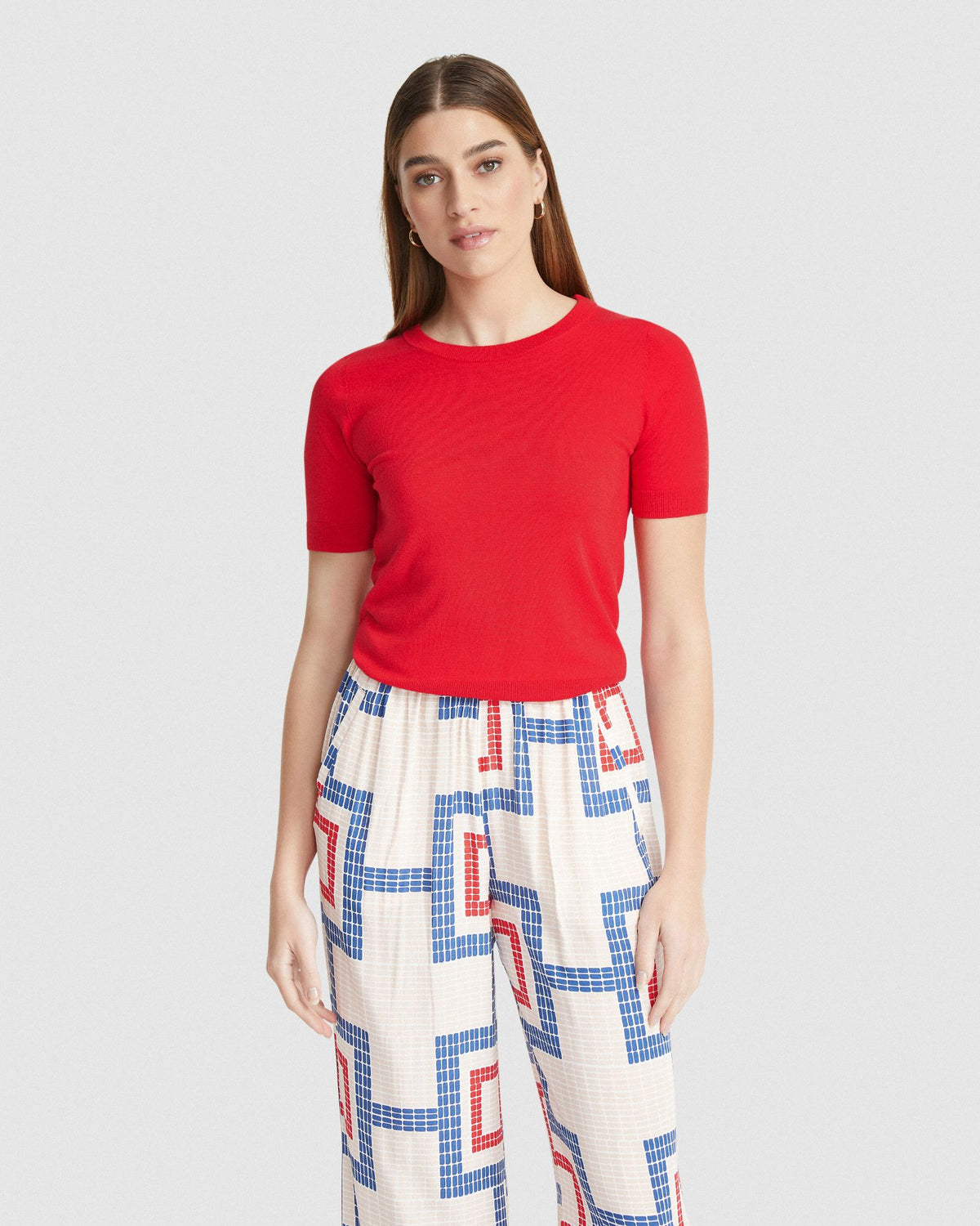 GRACE CASHMERE BLEND KNITTED TOP WOMENS KNITWEAR