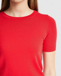 GRACE CASHMERE BLEND KNITTED TOP WOMENS KNITWEAR