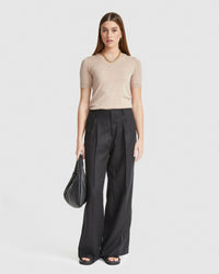 GRACE CASHMERE BLEND KNITTED TOP WOMENS KNITWEAR