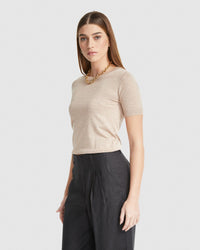 GRACE CASHMERE BLEND KNITTED TOP WOMENS KNITWEAR